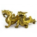 Brass Pair of Auspicious of Feng Shui Pi Yao