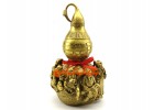 Brass Wu Lou with 3d Eight Immortals (L) for Good Health