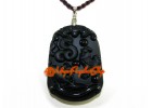 Exquisite Horoscope Allies Pendant - Ox, Rooster and Snake (Obsidian)