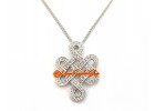 925 Silver Feng Shui Mystic Knot Pendant with Swarovski Crystals