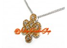 925 Silver Mystic Knot Pendant with Yellow Swarovski Crystals