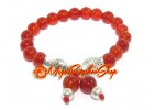 A Pair of Carps Red Agate Crystal Bracelet