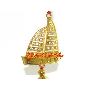 Bejeweled Feng Shui Wealth Ship Tassels