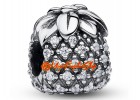 Bejeweled Pineapple Bead Charm (925 Silver)