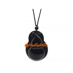 Black Obsidian Feng Shui Wu Lou Pendant