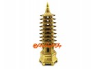 Brass Nine Storey Feng Shui Pagoda