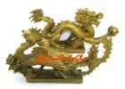 Brass Pair of Celestial Feng Shui Dragon and Phoenix