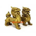 Brass Pair of Feng Shui Piyao