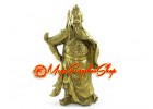 Brass Standing Kwan Kung with Knife
