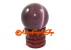 Catseye Crystal Sphere - Purple Color