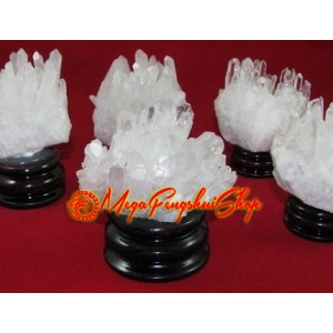 Clear Quartz Feng Shui Crystal Point Cluster