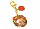 Crimson Phoenix Lunar Mansion Talisman Feng Shui Keychain