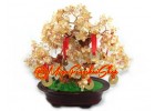 Crystal Wishfulfilling Bonsai Tree with 9 Coins (Citrine)