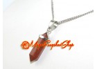 Double Terminated Crystal Point Pendant (Gold Sand) (S)