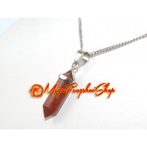 Double Terminated Crystal Point Pendant (Gold Sand) (S)