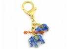 Elephant and Rhinoceros Feng Shui Amulet Keychain