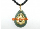 Exquisite Golden Laughing Buddha Jade Pendant (Grade A)