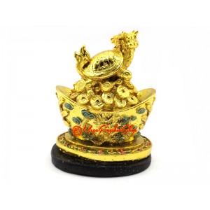 Feng Shui Dragon Tortoise on Gold Ingot