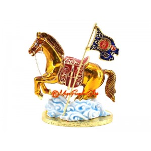 Feng Shui Sky Horse With Flag Of Success