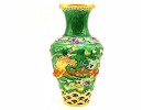 Frolicking Green Dragon Feng Shui Vase