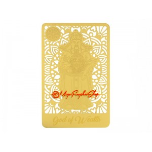 God Of Wealth Feng Shui Metal Gold Card
