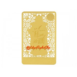 God Of Wealth Feng Shui Metal Gold Card