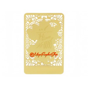 God Of Wealth With Tiger Gold Talisman Feng Shui Card