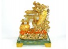 Golden Dragon Carp Crossing Dragon Gate for Success Luck