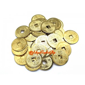 Golden I-Ching Coins (50 pieces)
