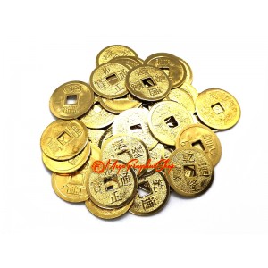 Golden I-Ching Coins (50 pieces)