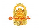 Golden Laughing Buddha Lifting Chinese Ingot