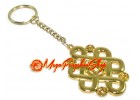 Golden Mystic Knot with Coin Keychain (L)