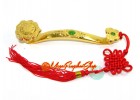 Golden Ruyi with Mystic Knot Tassels