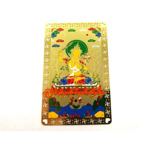 Manjushri with Flaming Sword Card (Metal)