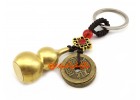 Metal Wulou With 5 Emperor Coins Amulet Keychain