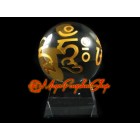 Feng Shui Crystal Ball with Om Mani Padme Hum