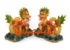 Pair of Colorful Feng Shui Dragons