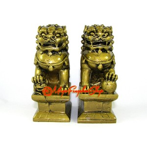 Pair of Feng Shui Fu Dogs for Protection