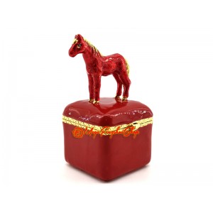 Peach Blossom Horse on Treasure Box Love Charm