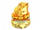 Rotating Golden Feng Shui Money Frog for Prosperity