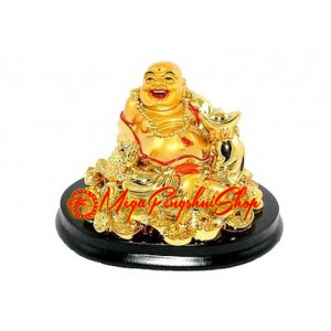 Seated Laughing Buddha with Money Frog