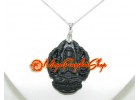Thousand-Hand Guan Yin Pendant Necklace (Black)