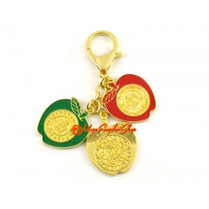 Trinity Of Apple Feng Shui Amulet Keychain