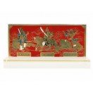 Trio Of Tigers With Wealth Gods Feng Shui Plaque