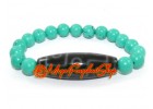 Dzi Bead with Turquoise Crystal Bracelet