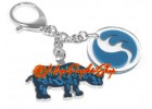 Value Pack - 4 Pieces Water Blue Rhinoceros Hum Keychain