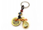 Wealth Bag with Five Coins Feng Shui Keychain