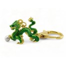 Young Green Dragon Amulet Feng Shui Keychain