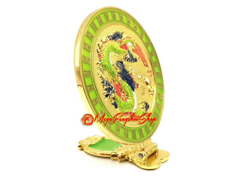 Feng Shui Dragon Mirror with Wish-Granting Mantra 