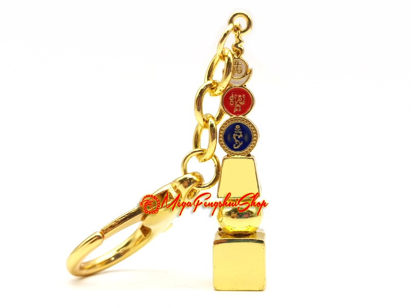 My Lucky 2020 Five Element Pagoda with Om Ah Hum Keychain Amulet for Feng Shui